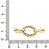 Oval Rack Plating Brass Fold Over Clasps KK-S508-14G-3