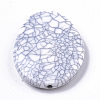 Crackle Opaque Acrylic Beads X-CACR-N003-31-2