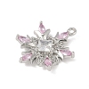 Christmas Theme Brass Micro Pave Cubic Zirconia Pendants KK-Z065-01-03P-2