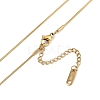 PVD Vacuum Plating 304 Stainless Conch Shell Shaped Pendant Round Snake Chain Necklaces X-NJEW-Z044-03G-3