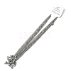 12Pcs 1.8MM 304 Stainless Steel Textured Twisted Chain Necklaces for Men Women NJEW-H093-20P-02-4