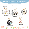 Cat & Paw Print Alloy Enamel Pendant Stitch Markers HJEW-AB00352-2