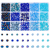  1025Pcs 15 Style Electroplate Transparent Glass Beads Sets EGLA-NB0001-27-2