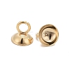 201 Stainless Steel Bead Cap Pendant Bails STAS-L244-27D-G-3