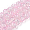 Transparent Crackle Baking Paint Glass Beads Strands X2-DGLA-T003-01A-14-1