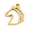 Golden Plated 304 Stainless Steel Pendants STAS-L271-01G-06-1