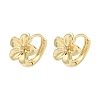 Flower Brass Hoop Earrings EJEW-Z102-01G-4