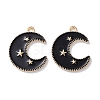 Alloy Enamel Pendants ENAM-O001-11I-G-1