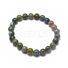 Natural Indian Agate Bead Stretch Bracelets BJEW-K212-C-010-2