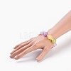 Frosted Acrylic Beads Kids Stretch Bracelets BJEW-JB03895-04-3