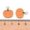 Thanksgiving Day Theme Alloy Enamel Pendants X-ENAM-T020-35N-3