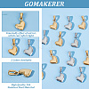GOMAKERER 12Pcs 2 Colors 304 Stainless Steel Charms STAS-GO0001-05-5