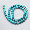 Synthetic Ocean White Jade Beads Strands G-L019-8mm-05-3