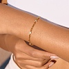 304 Stainless Steel Cubic Zirconia Link Bracelets SA-CBA8C9C-04A-G-1