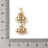 Brass Micro Pave Cubic Zirconia Pendants ZIRC-P121-01G-I-3