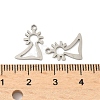 201 Stainless Steel Laser Cut Charms STAS-P428-10P-01-3