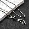 Non-Tarnish Adjustable 304 Stainless Steel Slider Necklaces NJEW-L156-002A-P-5