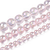 Electroplate Transparent Glass Beads Strands GLAA-T032-T8mm-AB10-4