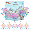 Ion Plating(IP) 201 Stainless Steel Filigree Pendants Locking Stitch Markers HJEW-PH01562-1