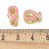 Brass Enamel European Beads KK-K298-04A-G-3