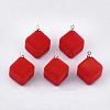 Flocky Acrylic Pendants FIND-T046-30-06-1