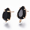 Brass Stud Earring Findings KK-S365-005-B01-1