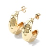 Textured Teardrop Brass Stud Earrings EJEW-D098-02G-1