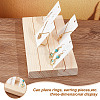 3-Slot Rectangle Wood Earring Display Card Holder WOOD-WH0042-09-4