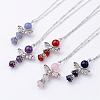 Natural Gemstone Pendant Necklaces NJEW-JN01645-1