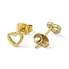 PVD Vacuum Plating 304 Stainless Steel Tiny Hollow Out Heart Stud Earrings for Women EJEW-P212-06G-2