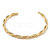 Ion Plating(IP) 304 Stainless Steel Twisted Rope Cuff Bangles BJEW-P296-01G-1