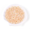 Transparent Spray Painted Glass Beads X1-EGLA-N018-4mm-09-1
