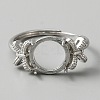 Adjustable Brass Solitaire Ring Settings FIND-WH0120-63A-2