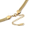 Ion Plating(IP) 304 Stainless Steel Mesh Chain Necklace for Men Women NJEW-M200-06G-3