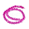 Handmade Evil Eye Lampwork Flat Round Bead Strands LAMP-L058-8mm-16-2