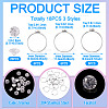 18Pcs 304 Stainless Steel Finger Ring Rhinestone Settings STAS-TA0005-86P-4