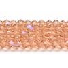 Transparent Electroplate Glass Beads Strands GLAA-F029-2mm-D15-1