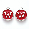 Platinum Plated Alloy Enamel Charms ENAM-S118-03W-P-1