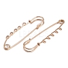 Ion Plating(IP) 304 Stainless Steel Safety Pins Brooch Findings STAS-K252-05C-RG-2