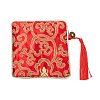 Chinese Brocade Tassel Zipper Jewelry Bag Gift Pouch ABAG-F005-12-2