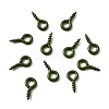 Stoving Varnish 100Pcs Iron Screw Eye Pin Peg Bails FIND-WH0036-29G-1
