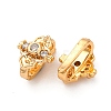 Brass Micro Pave Clear Cubic Zirconia Hook Clasps KK-H513-12G-2