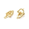 Rack Plating Brass Pave Clear Cubic Zirconia Connector Charms KK-O142-25G-2