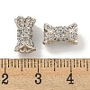 Rack Plating Brass Micro Pave Clear Cubic Zirconia Beads KK-L215-310A-P01-3