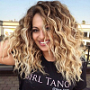Fashion Women Shoulder Length Curly Ombre Wigs OHAR-L010-003-5