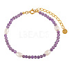 Natural Amethyst Round Beaded Bracelets for Women QY9574-2