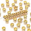 Brass Rhinestone Spacer Beads RB-A014-L6mm-01G-NF-1