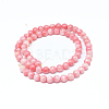 Natural Freshwater Shell Round Bead Strands X-SHEL-M012-01-2