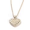 Golden Plated Heart with Constellation/Zodiac Sign Alloy Enamel Pendant Necklaces NJEW-H214-A02-G-2