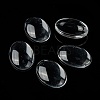 Transparent Oval Glass Cabochons X-GGLA-R022-25x18-6